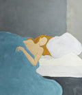 Petite acrylique sur papier "Femme rousse"