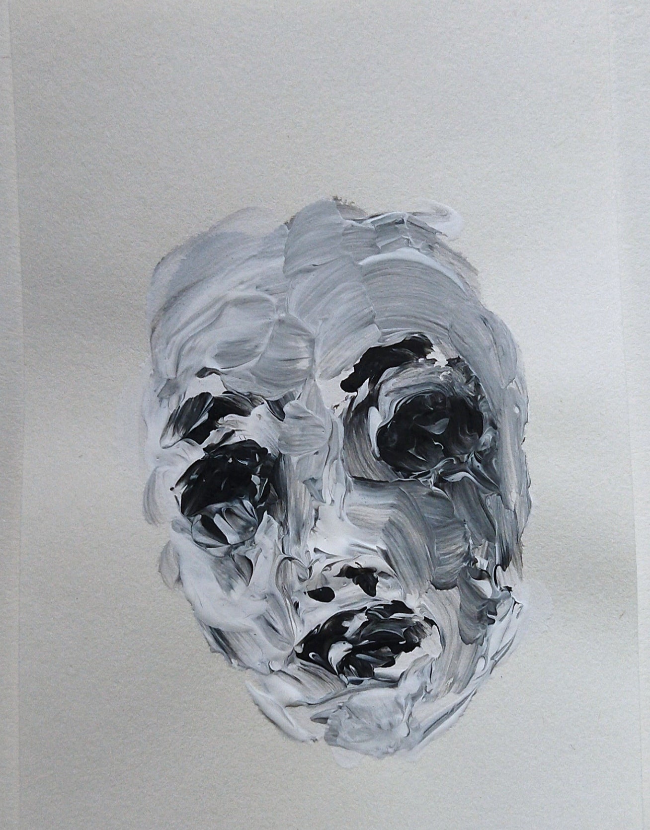 Petite étude sur papier / Acrylique Noir et Blanc #2