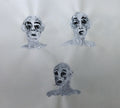 Etude sur papier / Acrylique Noir et Blanc "3 portraits"