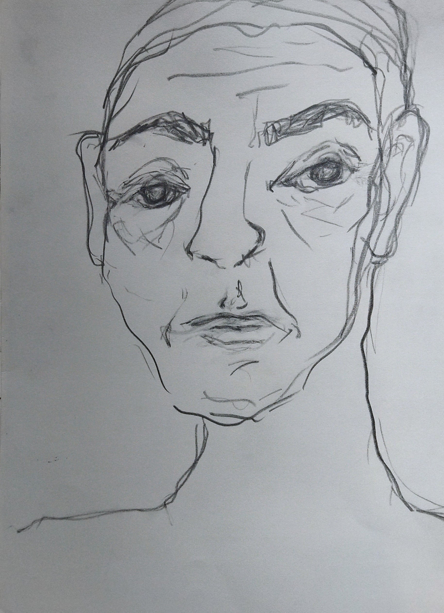 Crayon sur papier "Portrait #12"