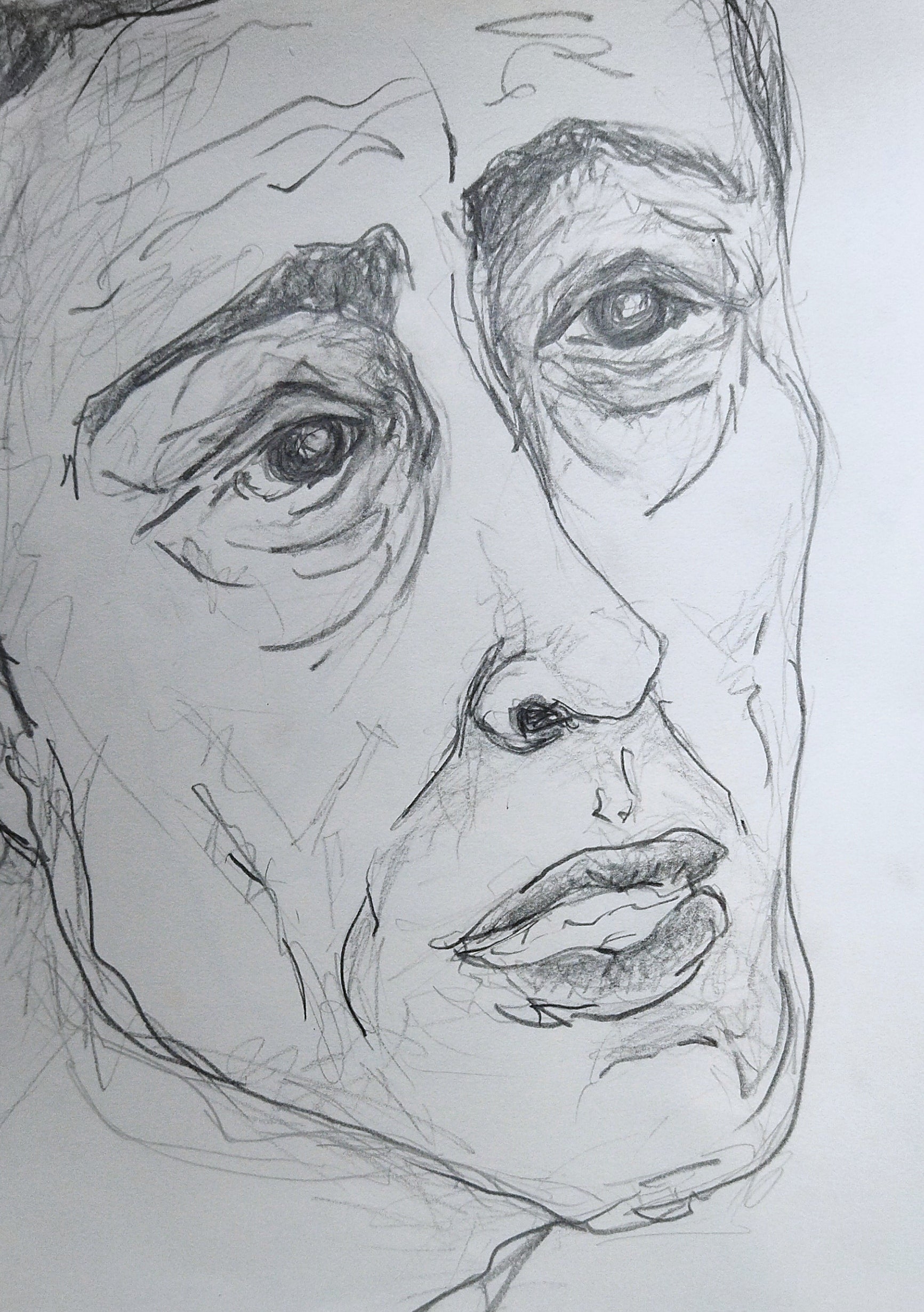 Crayon sur papier "Portrait #18"