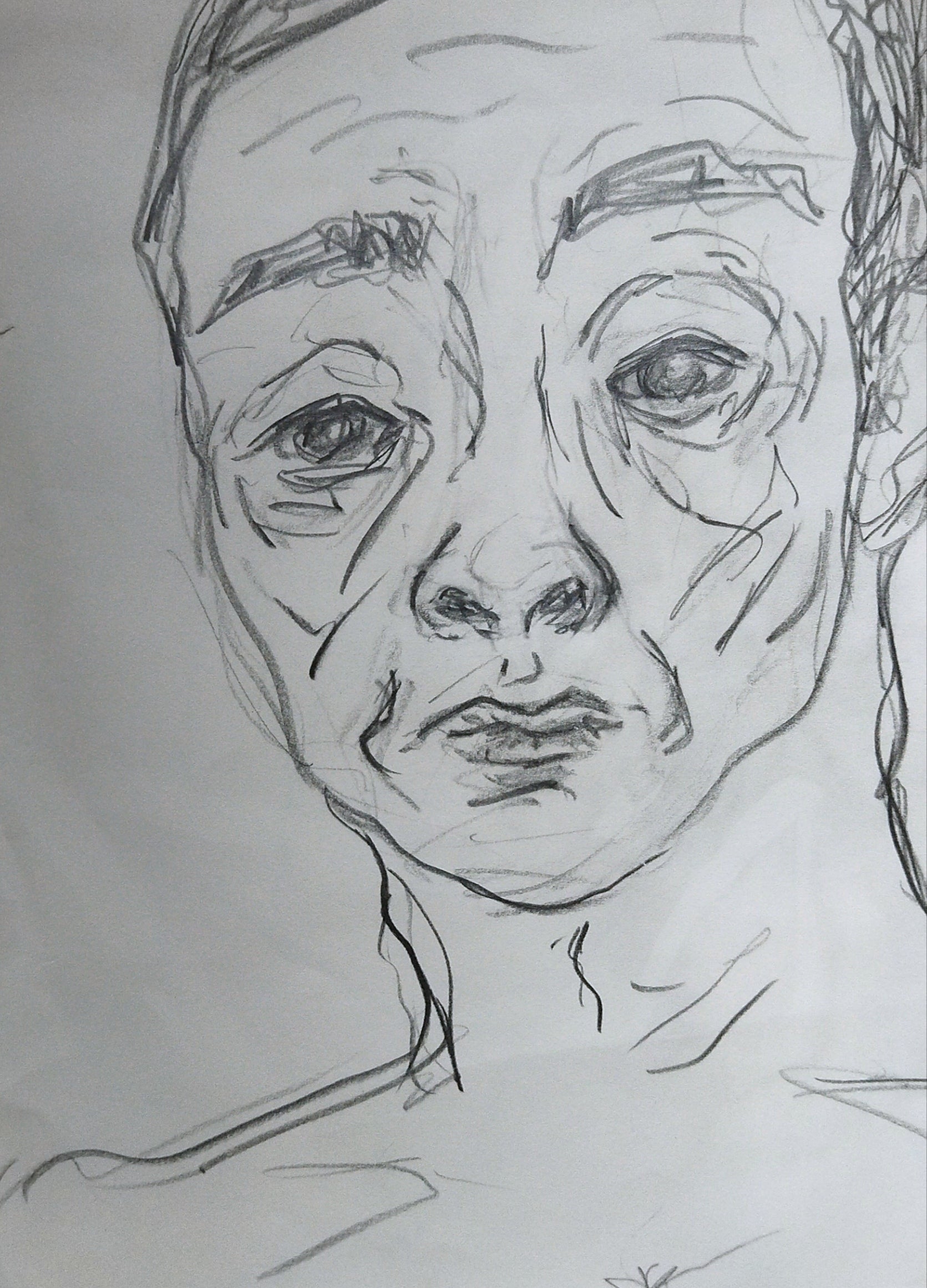 Crayon sur papier "Portrait #4"