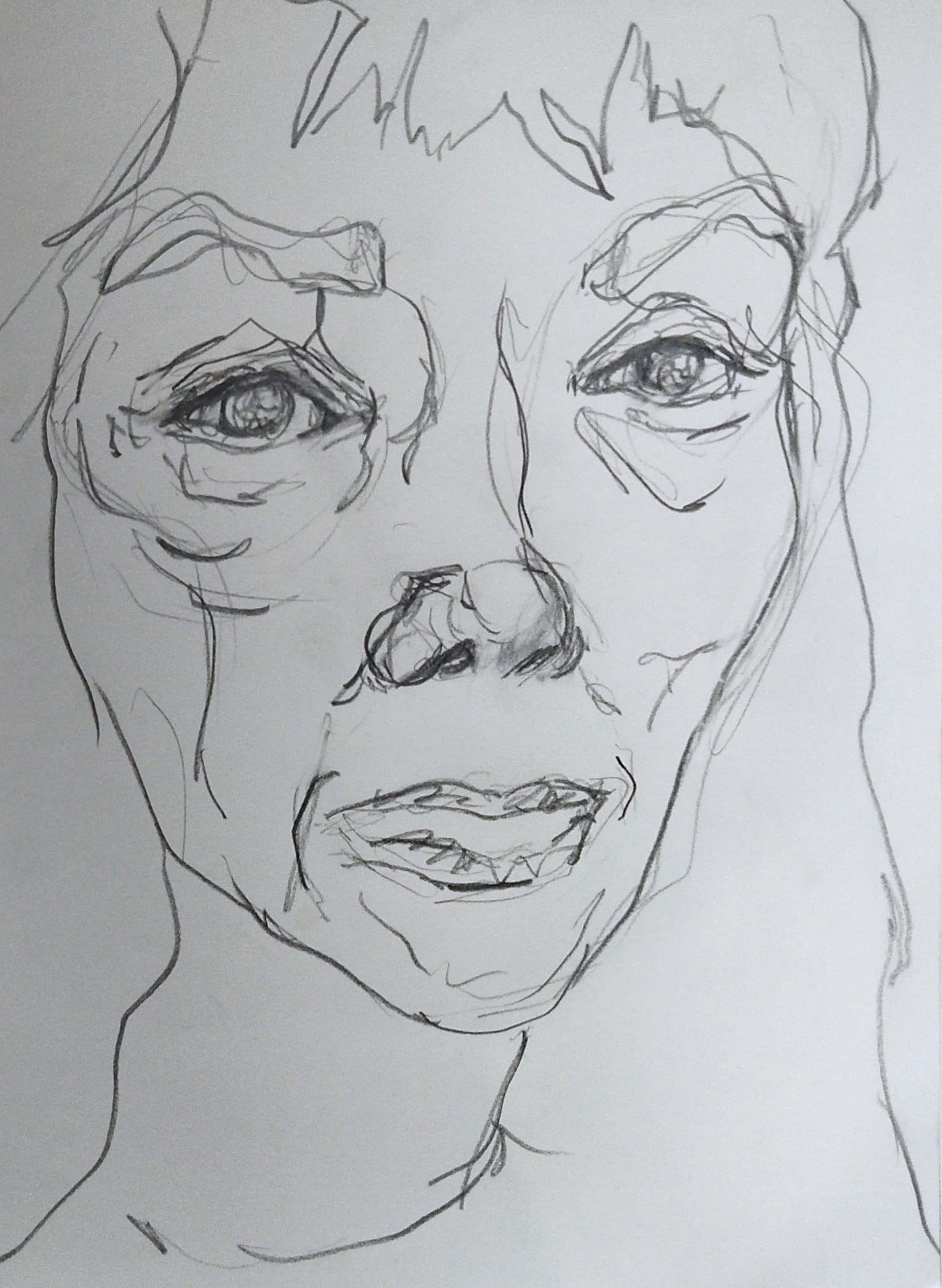 Crayon sur papier "Portrait #6"