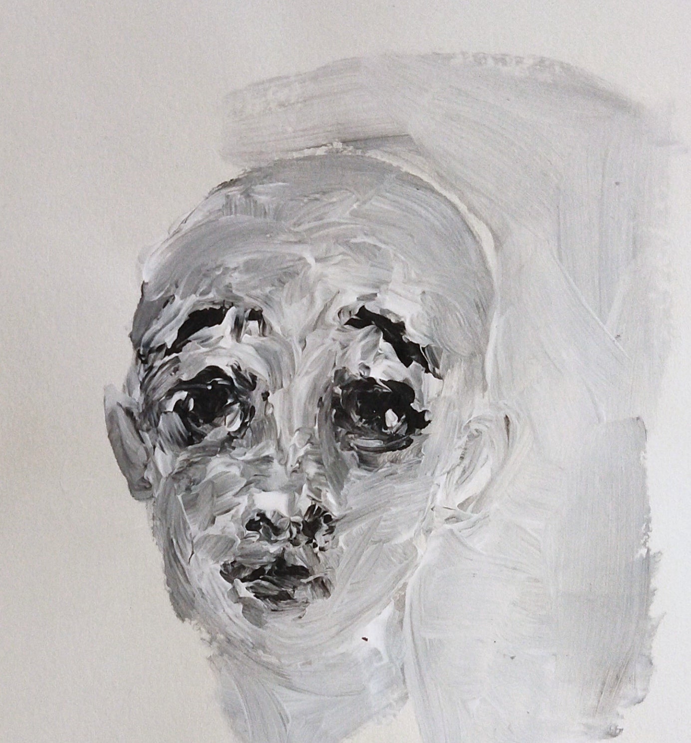 Petite étude sur papier / Acrylique Noir et Blanc