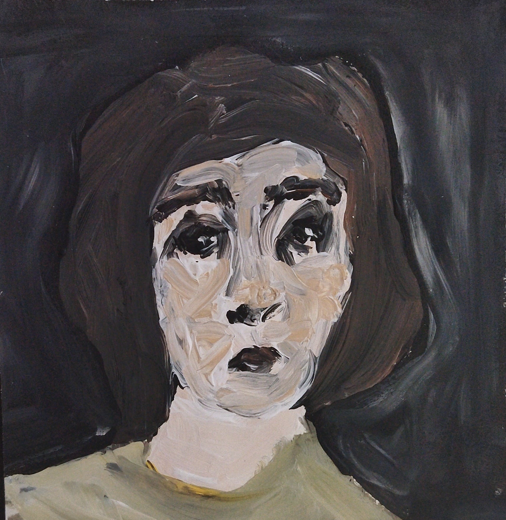 Petite acrylique sur papier / Portrait #1