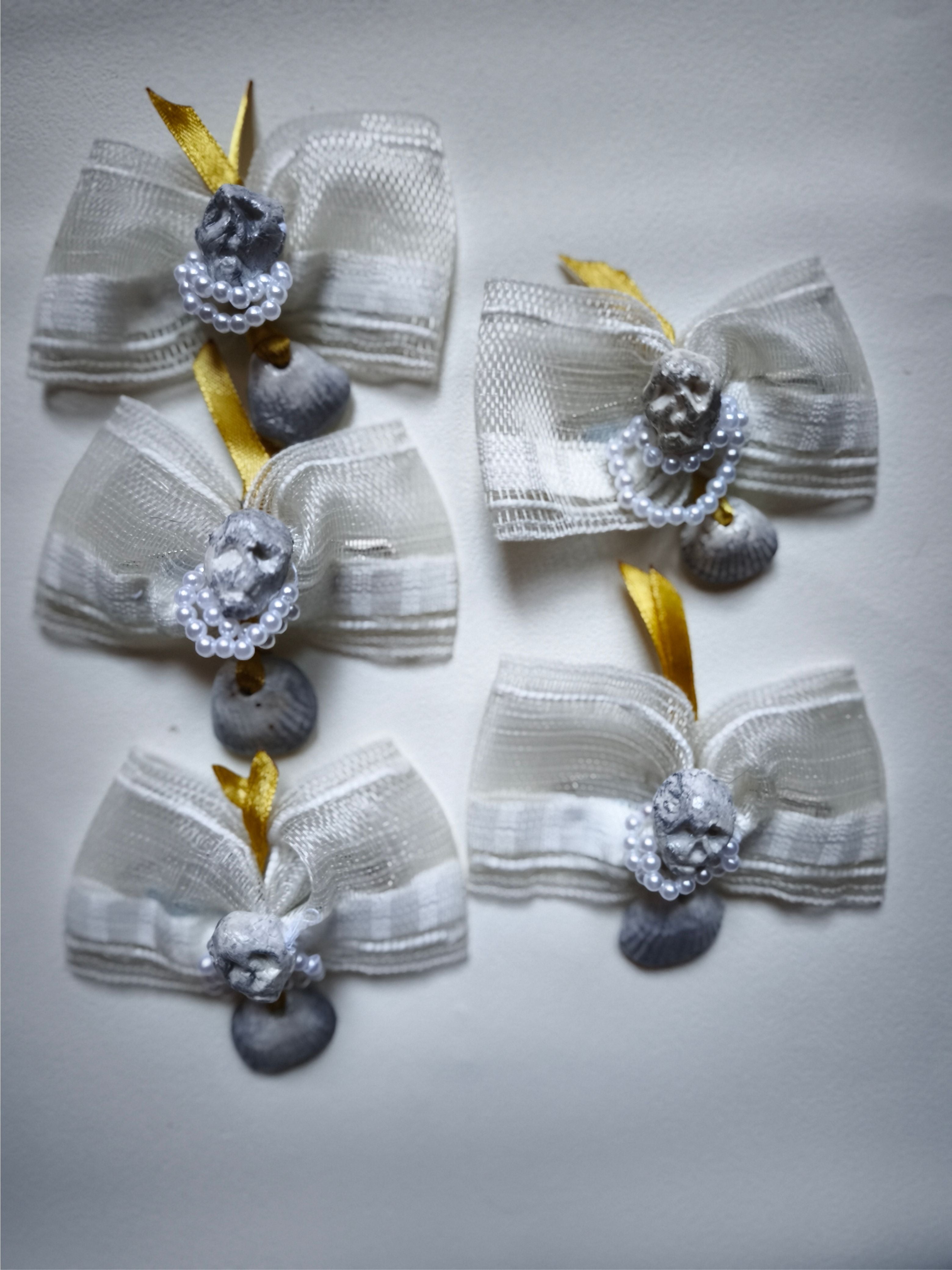 Collection "Madame is... In love In Palavas " / Crâne et Coquillage / Ruban Blanc Nylon